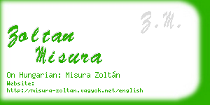 zoltan misura business card